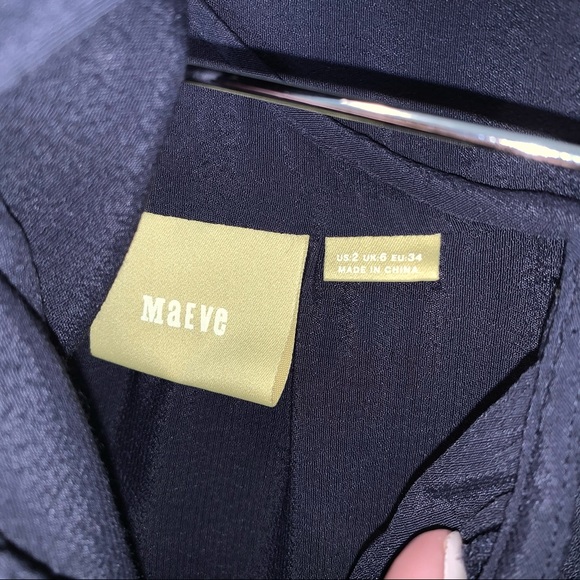 Anthropologie Maeve Navy off the shoulder top 2 - Picture 12 of 12